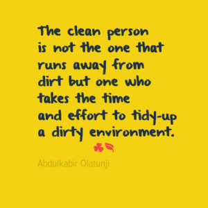 About Cleanliness