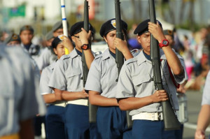 ROTC program at Morse High School march in the Martin Luther King Jr ...