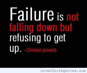 Chinese proverb on failure