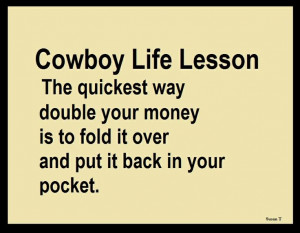 Cowboy Life Lesson