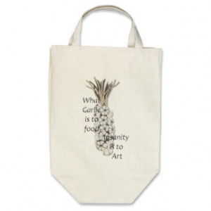 Cooking with Garlic Organic Grocery Tote Canvas Bag