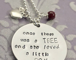The Giving Tree quote Pendant (Shel Silverstein) ...
