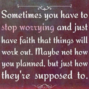 Stop worrying! My worst downfall.