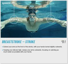 Breaststroke - stroke tips #01 * Extend your arms at the from of the ...