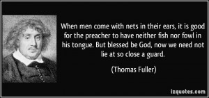 When men come with nets in their ears, it is good for the preacher to ...