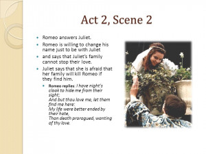 ... correlate a William shakespeare romeo and juliet act 2 scene 2 summary