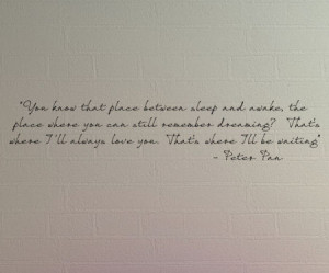Peter Pan Place Between Sleep Awake Wall Decal Item
