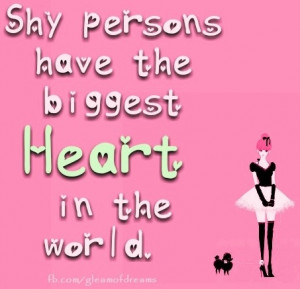 Shy Persons Have The...