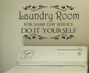 Vinyl Wall Lettering Laundry Room Do it Yourself Quotes Decals