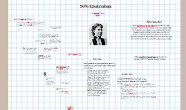 Sofia Kovalevskaya Timeline