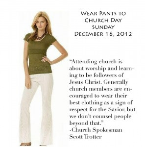 plan to wear pants on Sunday, if I go at all.