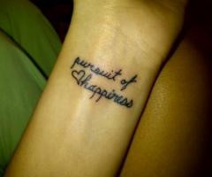 quote tattoos short quotes pursuit of happiness