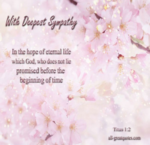 Christian Deepest Sympathy Messages Photo