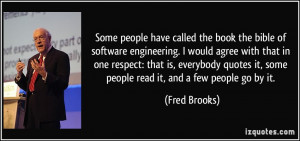 Some people have called the book the bible of software engineering. I ...