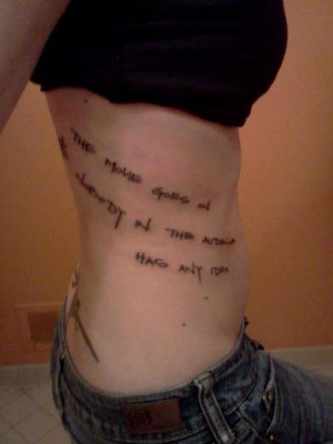 Attractive Quote Tattoo On Right Forearm