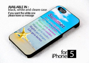 AJ 115 Summer Beach Quote - iPhone 5 Case