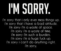 Im sorry, okay? I'm sorry im so useless and stupid. Im sorry.,