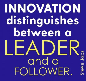 and a follower innovation distinguishes between leader and a follower