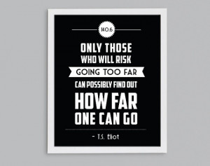 ... Triathlon T.S. Eliot Retro Print - Inspirational Exercise Quote