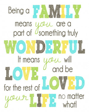 Free Printable-family is wonderful quote