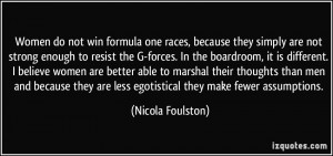 simply are not strong enough to resist the G-forces. In the boardroom ...