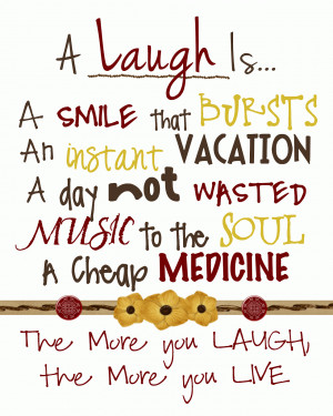 Free Laughter Subway Art Printable