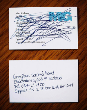 Business-card second hand