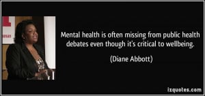 Mental health is often missing from public health debates even though ...