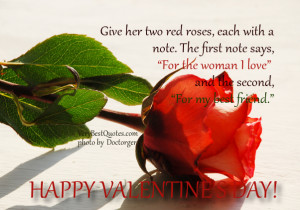 For the woman I love – Happy Valentine’s Love Quote for her