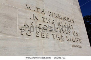 lincoln quote on the eternal light peace memorial in gettysburg