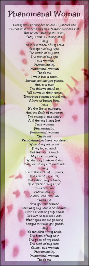 Phenomenal Woman Maya