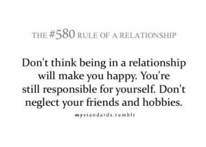 ... think being in a relationship will make you happy being in love quote