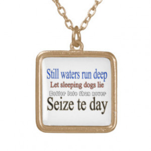 Famous Quotes Sayings Square Pendant Necklace