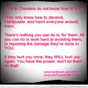 Hate Cheaters And Liars Quotes picture