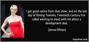 that show, and on the last day of filming Townies, Twentieth Century ...