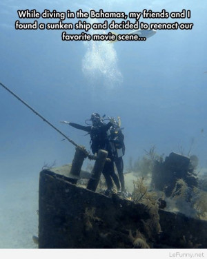 Funny underwater scene