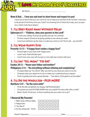 Honor Your Parents Challenge + Christian American +