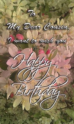 Happy Birthday, Dear Cousin! Free Extended Family eCards, Greeting ...