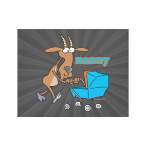Cartoon Nanny Goat Pushing...