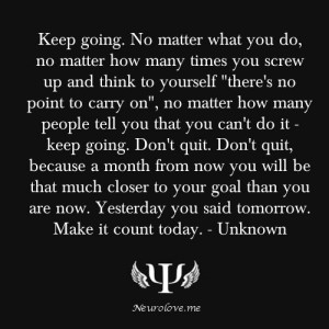 make it count today