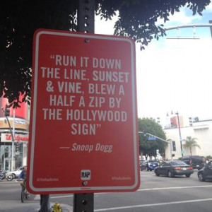 Photos: Rap Lyrics About L.A. Streets Posted As L.A. Street Signs