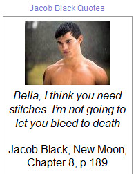 quotes made by jacob black who is a fictional character in the ...