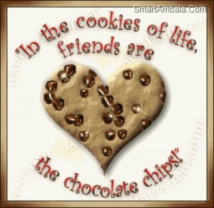 ... Cookies Of Life,Friends are the Chocolate Chips! ~ Friendship Quote