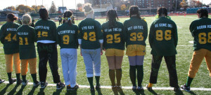 Everyone was excited for thestart of the game.