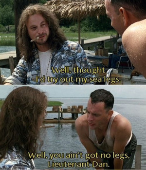 Tom Hanks As Forrest Gump Is Confused About Lieutenant Dan’s Sea ...