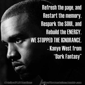 ... IGNORANCE - Kanye West from “Dark Fantasy” prod. by RZA, Kanye