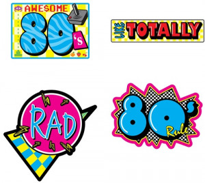 Awesome 80's Cutouts (4/pkg)