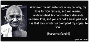 my country, my love for you remains, and will remain, undiminished. My ...