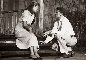 Kim Stanley and Jack Lord in Horton Foote's The Traveling Lady (1954).