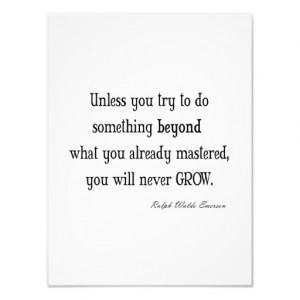 Vintage Emerson Inspirational Growth Mastery Quote Photo